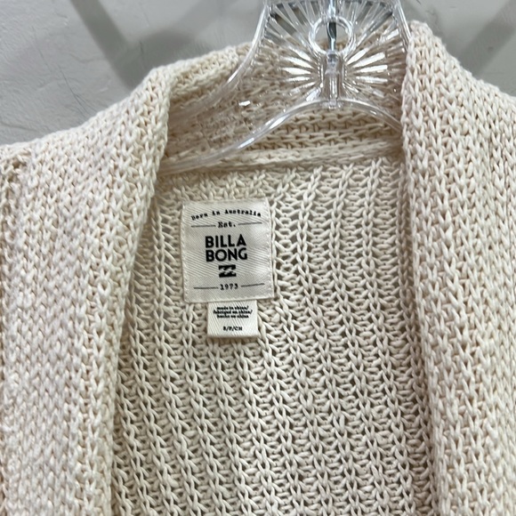 Billabong tie front knit Cardigan in cream - Picture 2 of 5